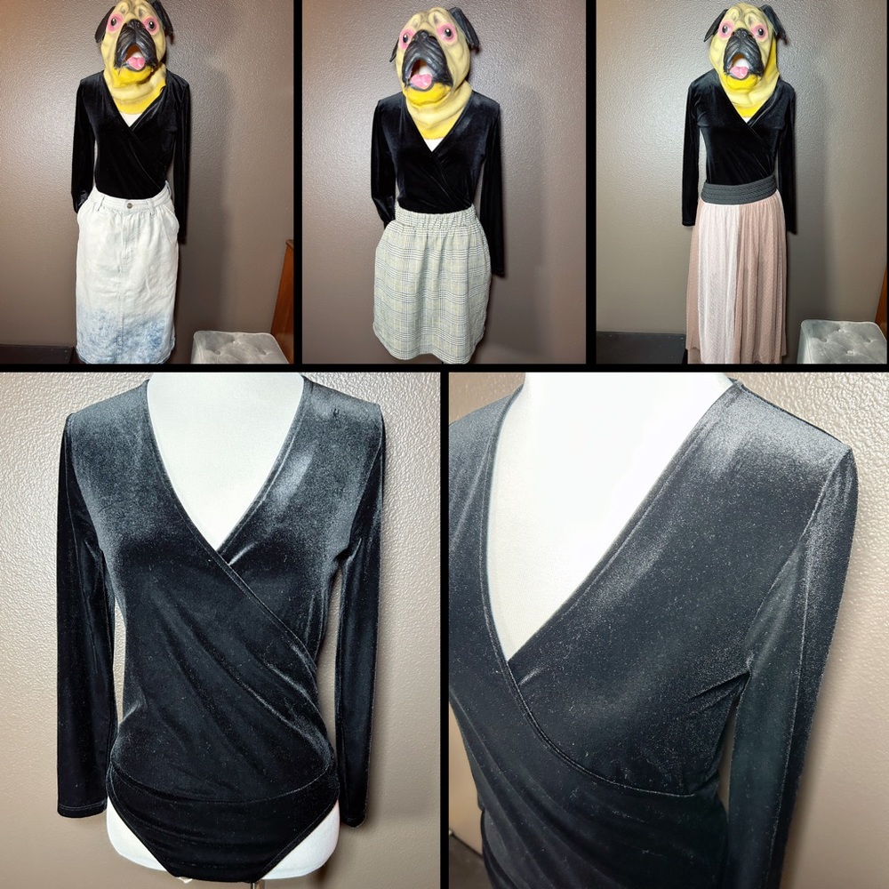 BANANA REPUBLIC, velvet, wrap bodysuit!!